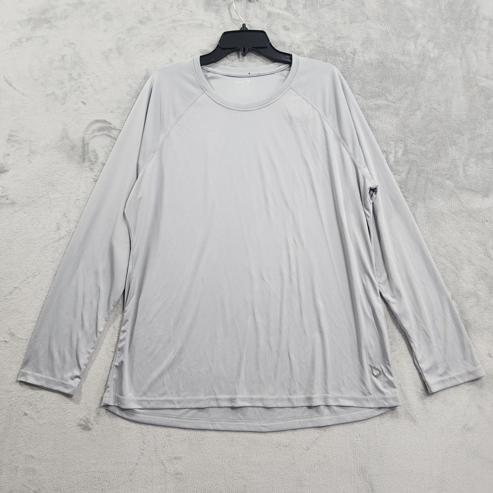 NEW Baleaf Shirt Womens 2XL Gray Long Sleeve UPF 50+ Athletic Running Hiking